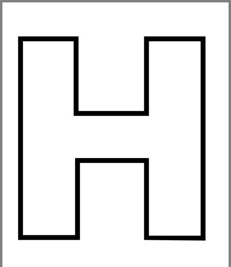 Alphabet Letter H Templates Image 2