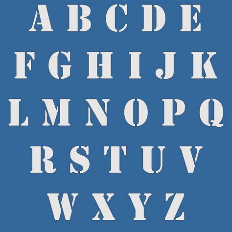 Alphabet letter stencils