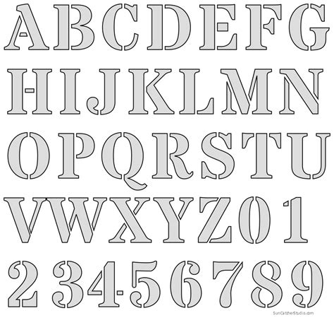 Alphabet Stencils Printable