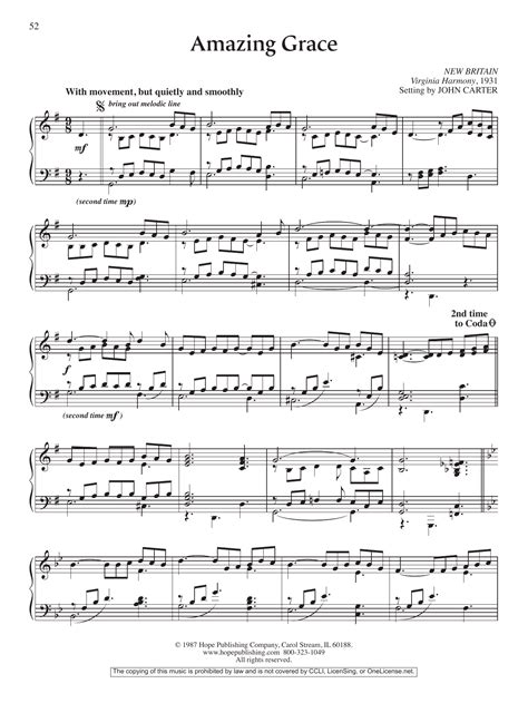 Amazing Grace Sheet Music Download Image