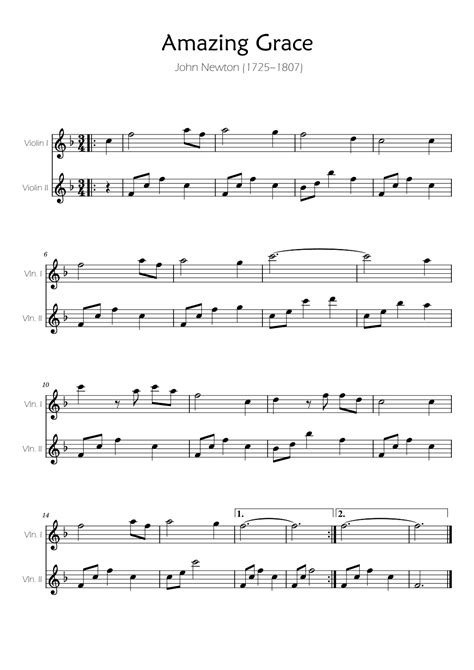 Amazing Grace Sheet Music Download Image