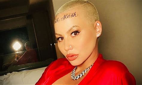 Amber Rose Forehead Tattoo