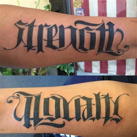 Ambigram Phrase Tattoo Design