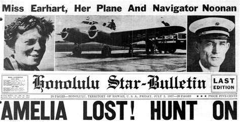 Amelia Earhart's last flight