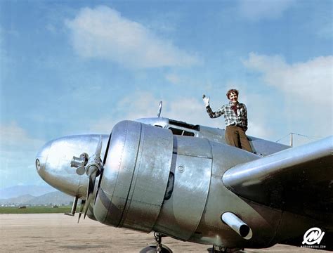 Amelia Earhart in flight training