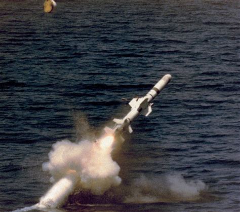 American anti-ship missile on ship