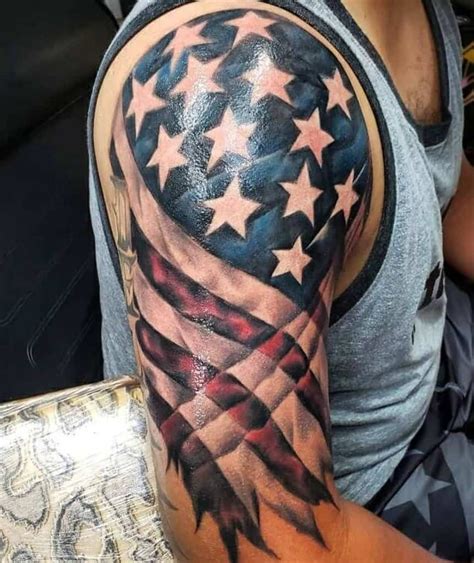 American Flag Sleeve Tattoo Designs