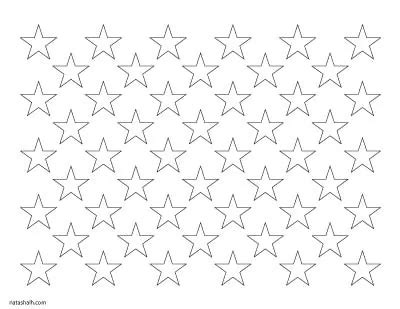 A classic American flag star template with 50 stars