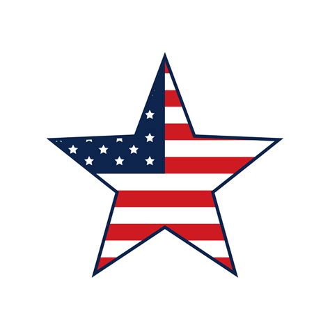 A printable American flag star template with a simple design