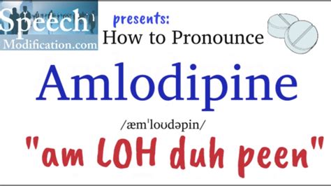 Amlodipine Pronunciation Tips