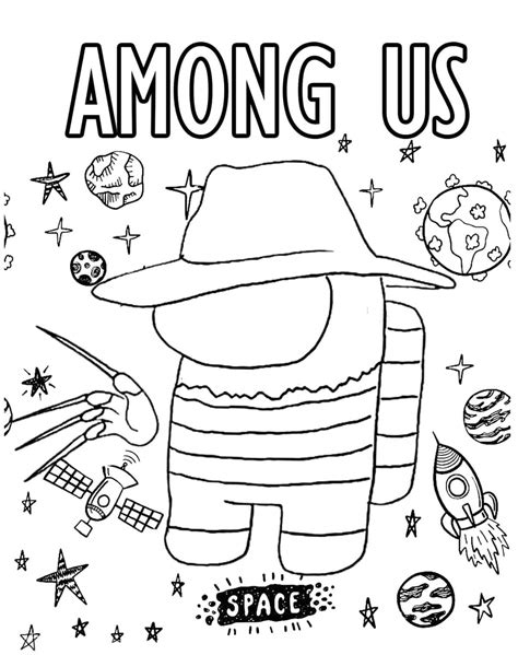 Among Us Coloring Pages for Kids