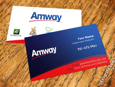 Amway Business Card Template Design