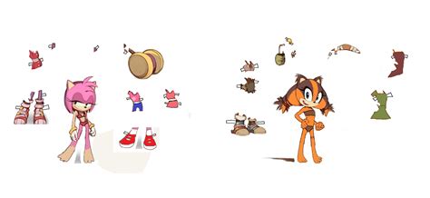 Amy Rose Sonic Paper Dolls