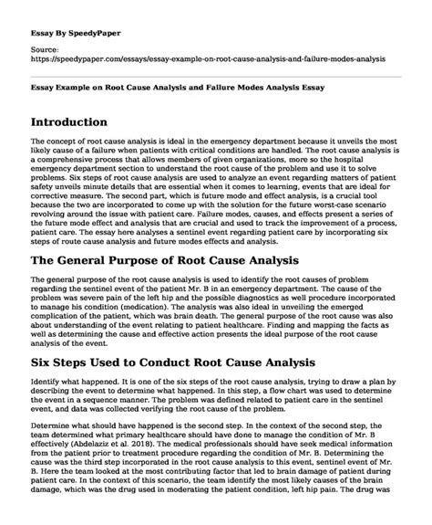 Analysis Section Example