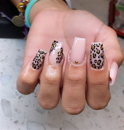 Animal Print Coffin Nail