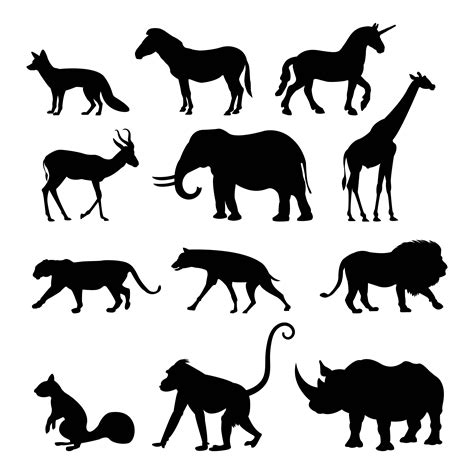 Animal silhouettes