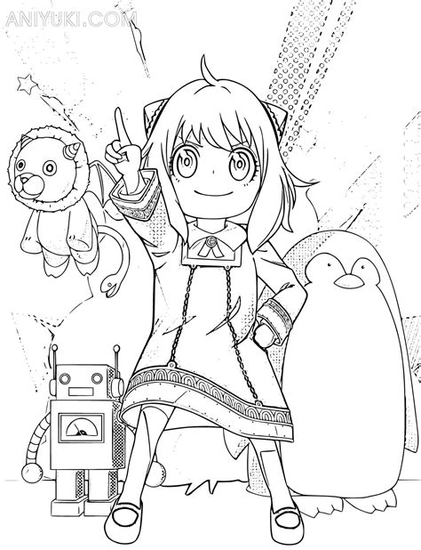 Anya Forger Coloring Page