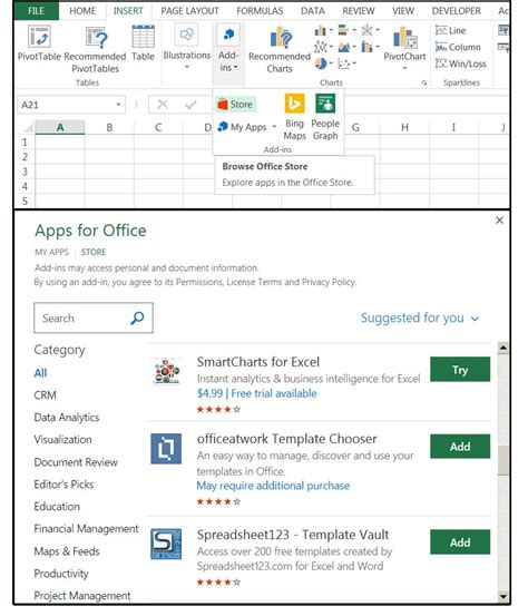 App Store Excel Add-ins