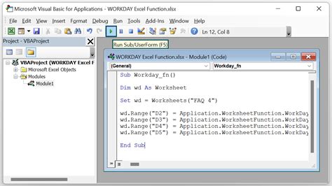 The Application.WorksheetFunction.RoundUp method in Excel VBA