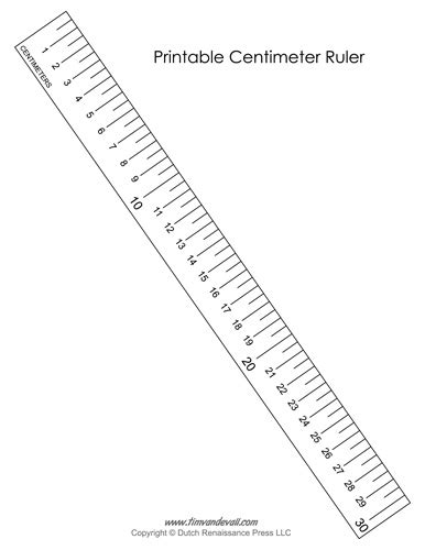 Applications of a Printable Centimeter Ruler