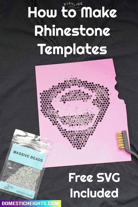 Apply Heat to Rhinestone Template for Cricut