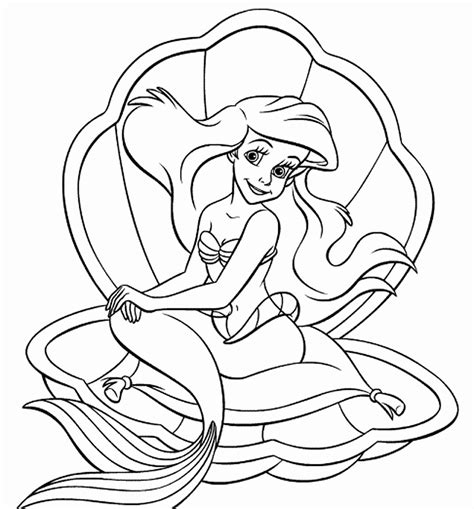 Ariel Printable Coloring Pages for Coloring