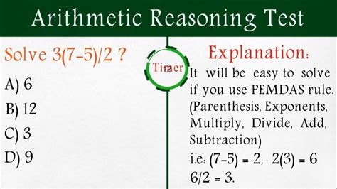 Arithmetic Reasoning Practice Questions Image 2