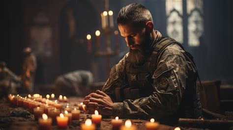 Army Chaplain in Prayer