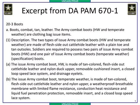 Army DA Pam 670-1 Guide