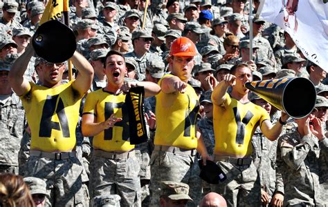 Army fans cheering