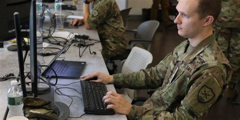 Cybersecurity Specialist working on computer