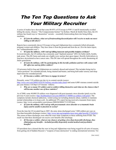 Army Recruiter FAQs