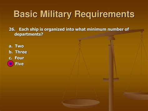 Army Requirements