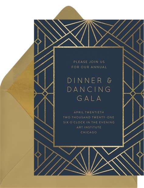 Art Deco Inspired Invitation Design