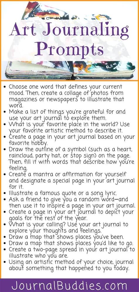 Art Journal with Prompts Template