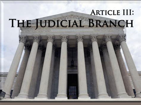 Article III: The Judicial Branch