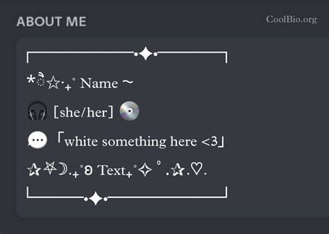 Description of Artist Discord Bio Templates