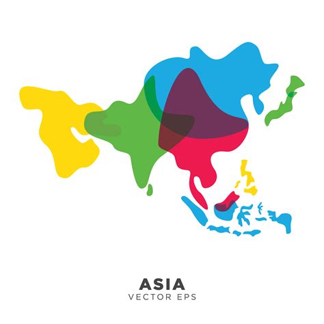 Printable Vector Map of Asia