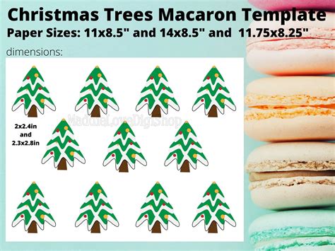 Assembling the Christmas Tree Macaron Template