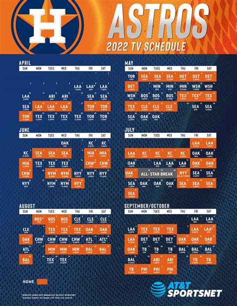 Astros Printable Schedule 2023