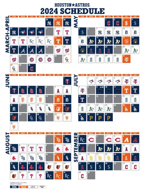 Astros Printable Schedule Tips