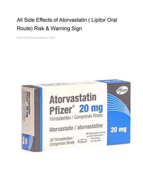 Atorvastatin Precautions Image