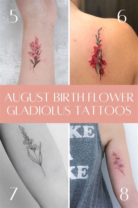 August Birth Flower Tattoos