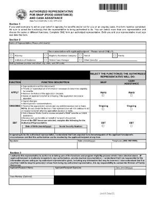 Authorized Representatives for Food Stamps