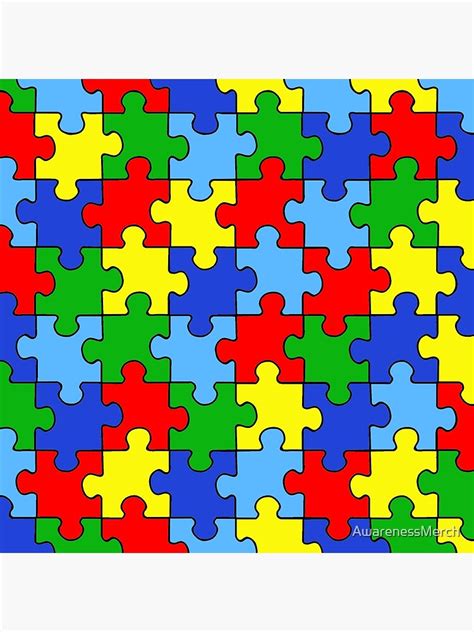 Autism Puzzle Piece Card