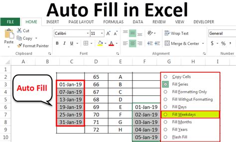 Using the AutoFill Feature in Excel