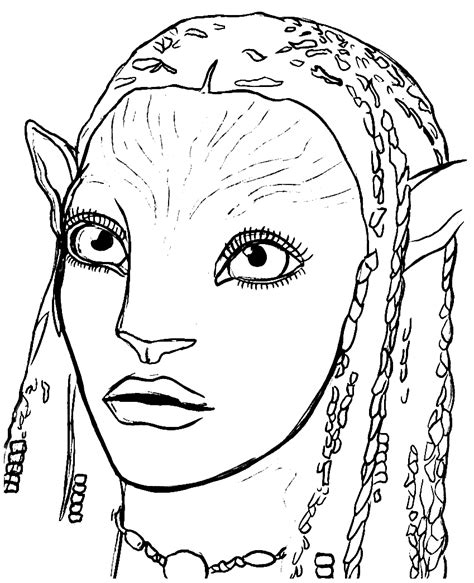 Neytiri coloring page