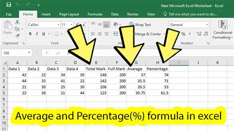 Calculating Average Percentage using AVERAGEA Function