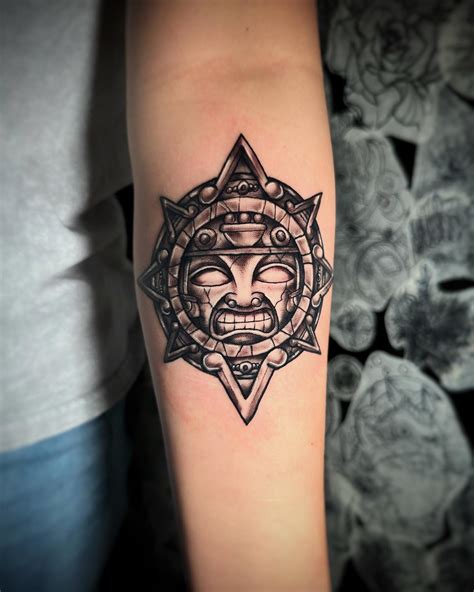 Aztec Sun Tattoo Design