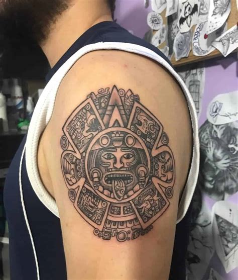 Aztec Sun Tattoo Designs